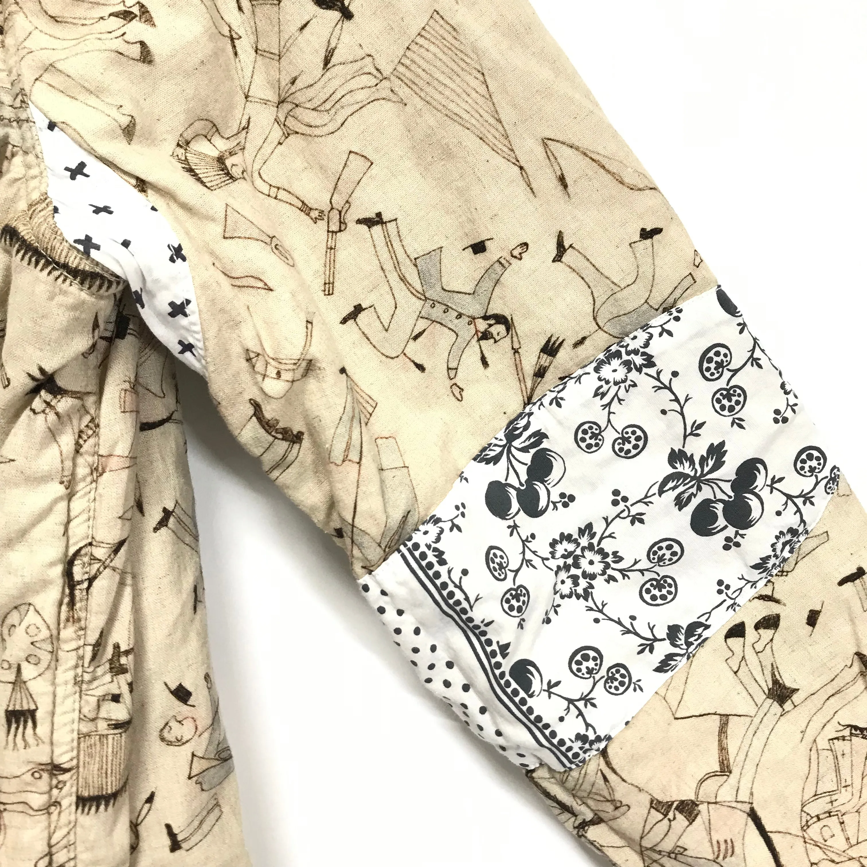 [M] DS! Visvim ICT 19AW Bandana Iris Reversible Liner Jacket White