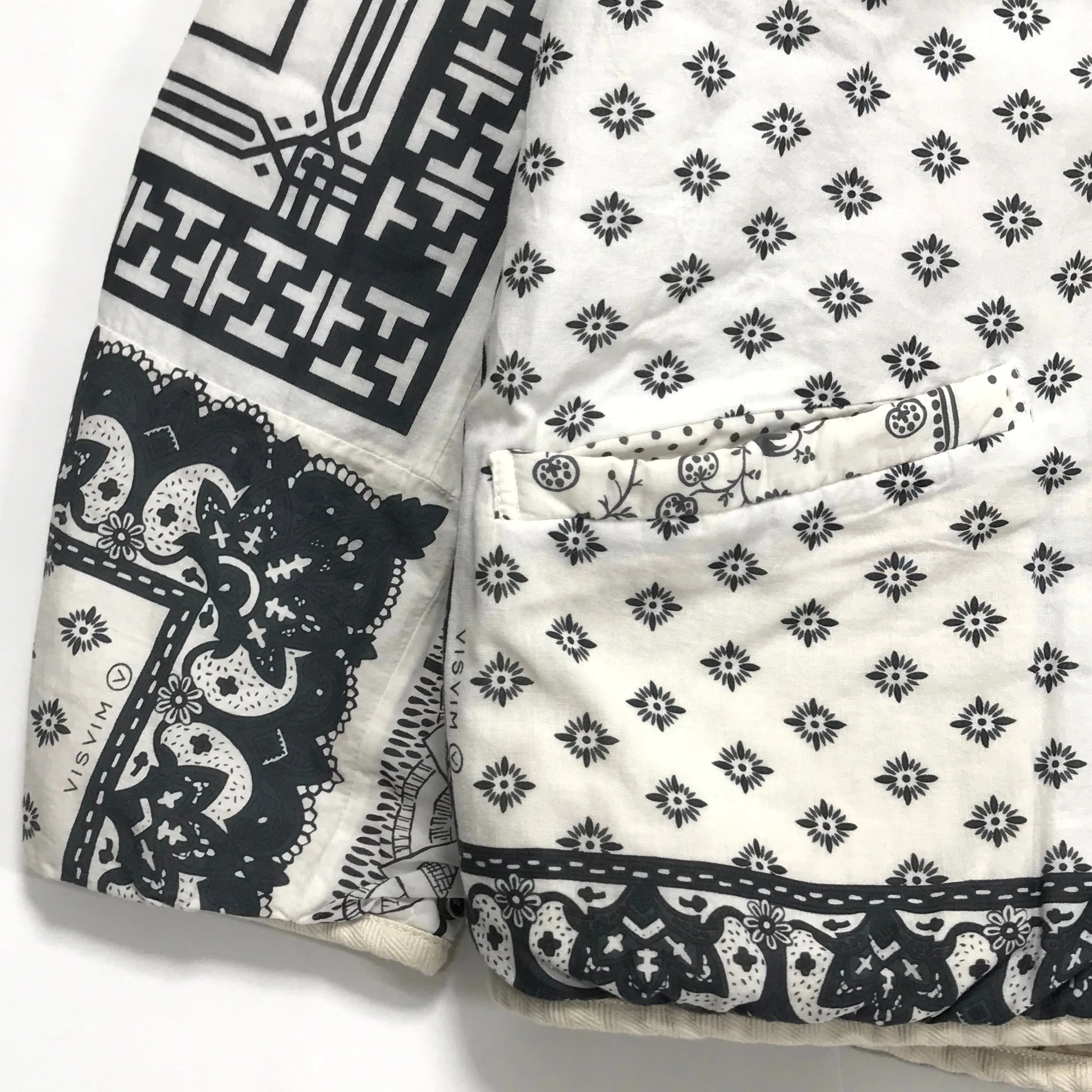 [M] DS! Visvim ICT 19AW Bandana Iris Reversible Liner Jacket White