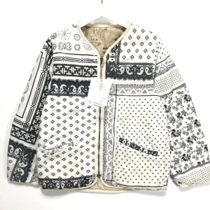 [M] DS! Visvim ICT 19AW Bandana Iris Reversible Liner Jacket White