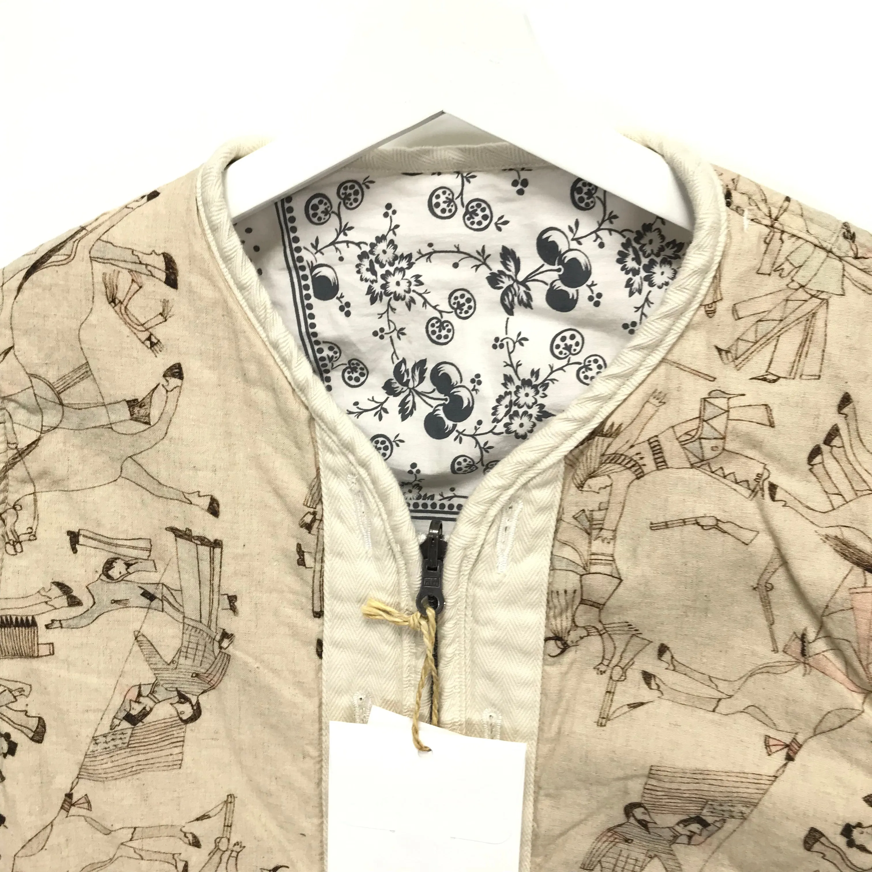 [M] DS! Visvim ICT 19AW Bandana Iris Reversible Liner Jacket White