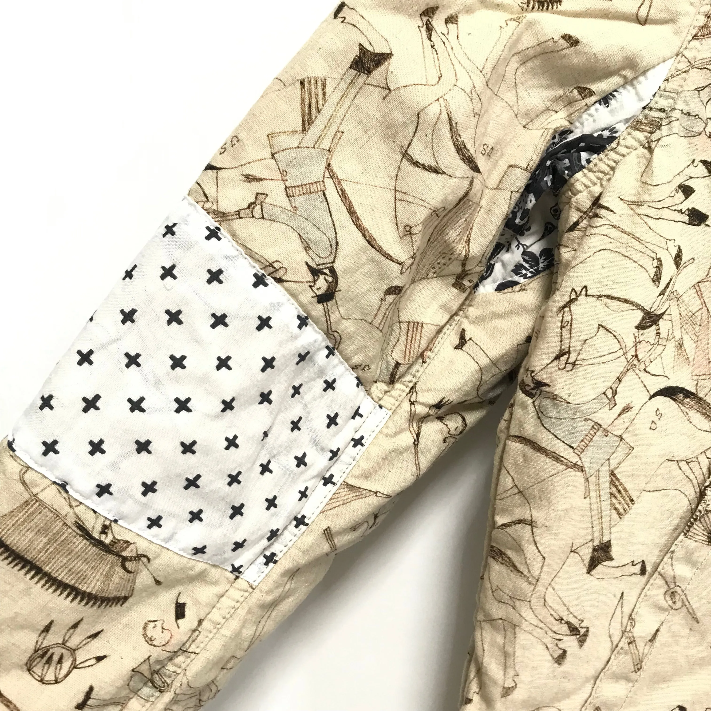 [M] DS! Visvim ICT 19AW Bandana Iris Reversible Liner Jacket White