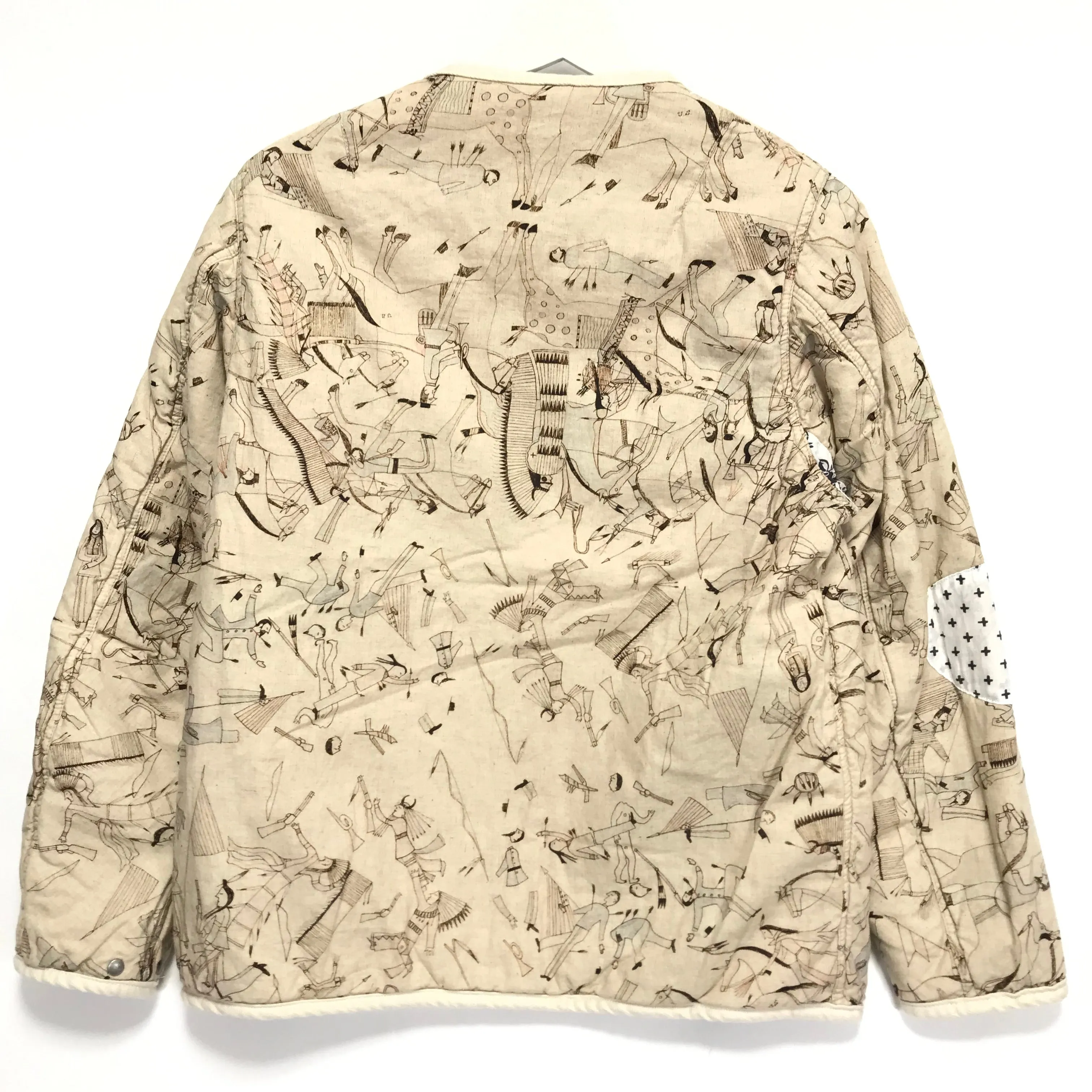 [M] DS! Visvim ICT 19AW Bandana Iris Reversible Liner Jacket White