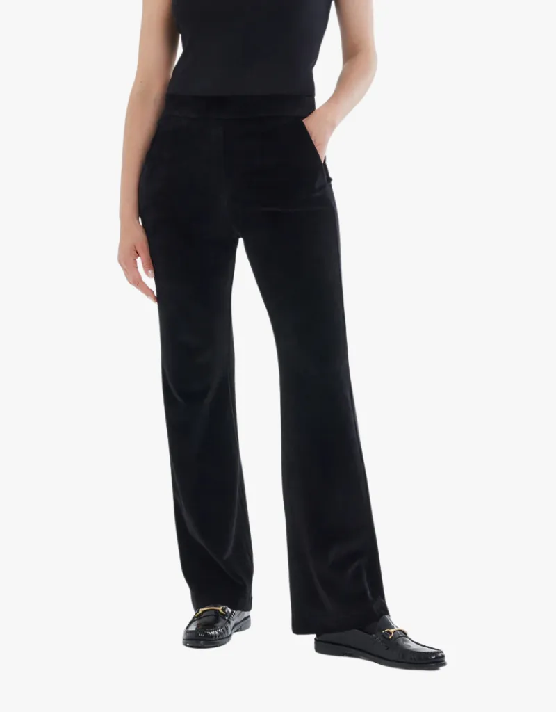 Majestic Filatures Velour Wide Leg Pants in Marine