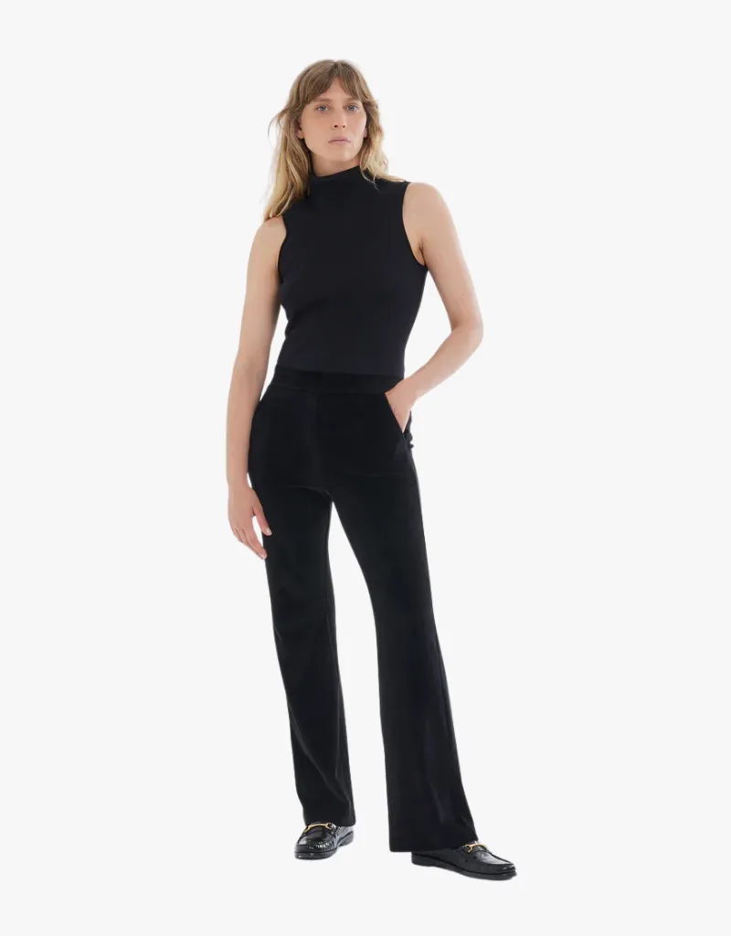 Majestic Filatures Velour Wide Leg Pants in Marine