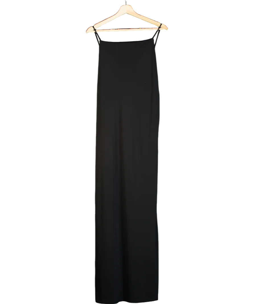 MANGO Black Scoop-back Bodycon Dress UK XL