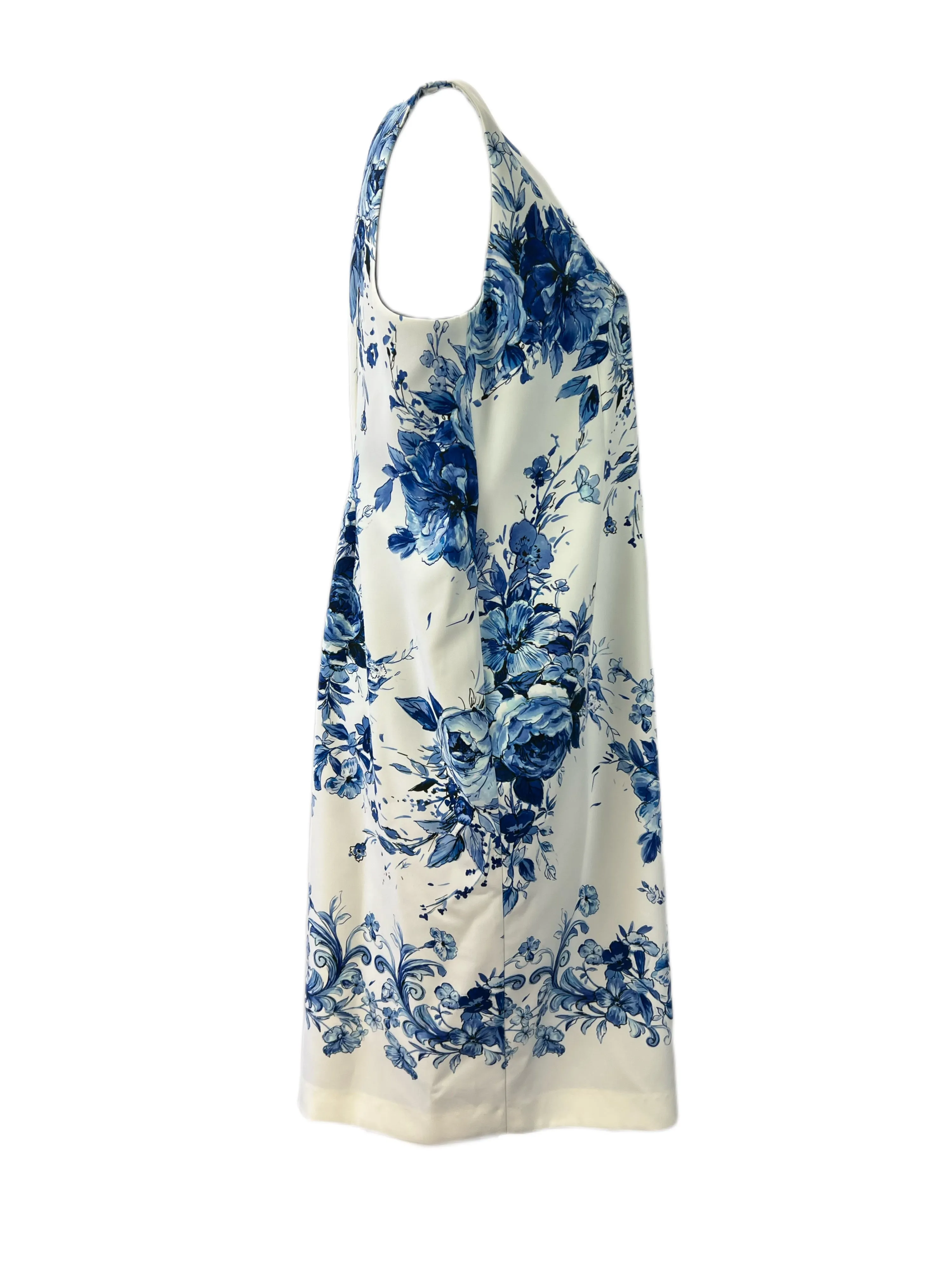 Marina Rinaldi Women's Bianco Dativo Sleeveless Shift Dress NWT