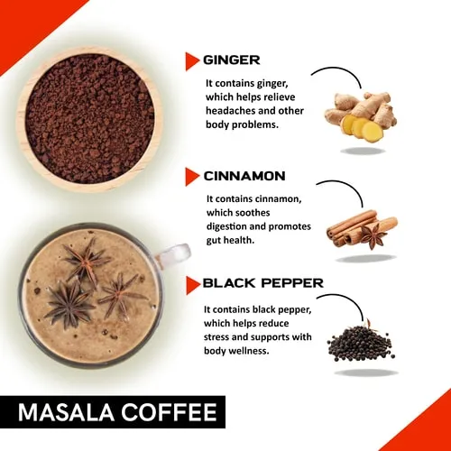 Masala Coffee - Authentic Indian Blend of Aromatic Spices and Premium Coffee