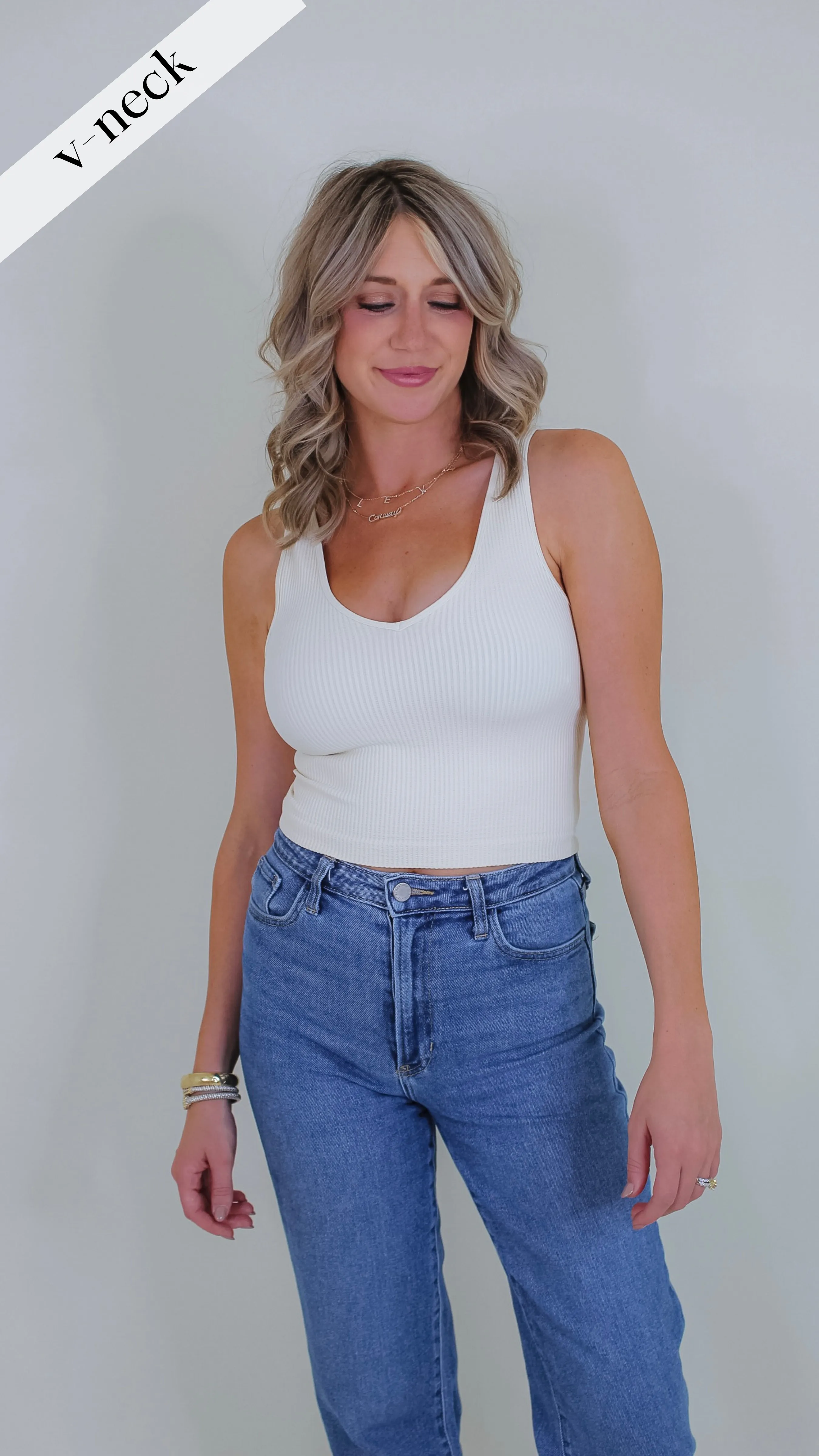 Mave Ribbed Tank - Butter Cream