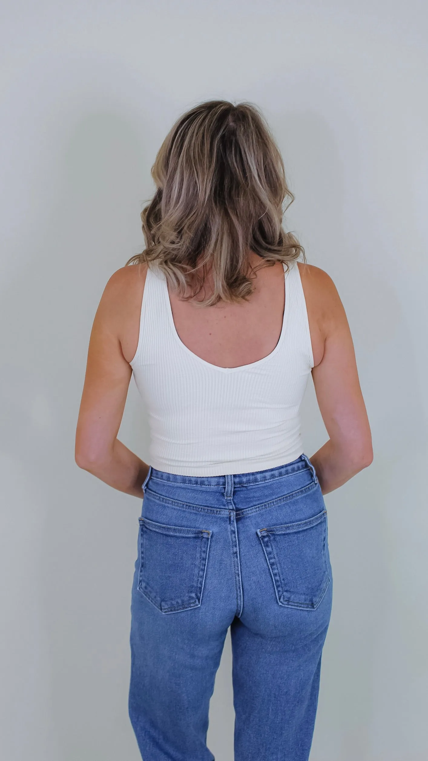 Mave Ribbed Tank - Butter Cream
