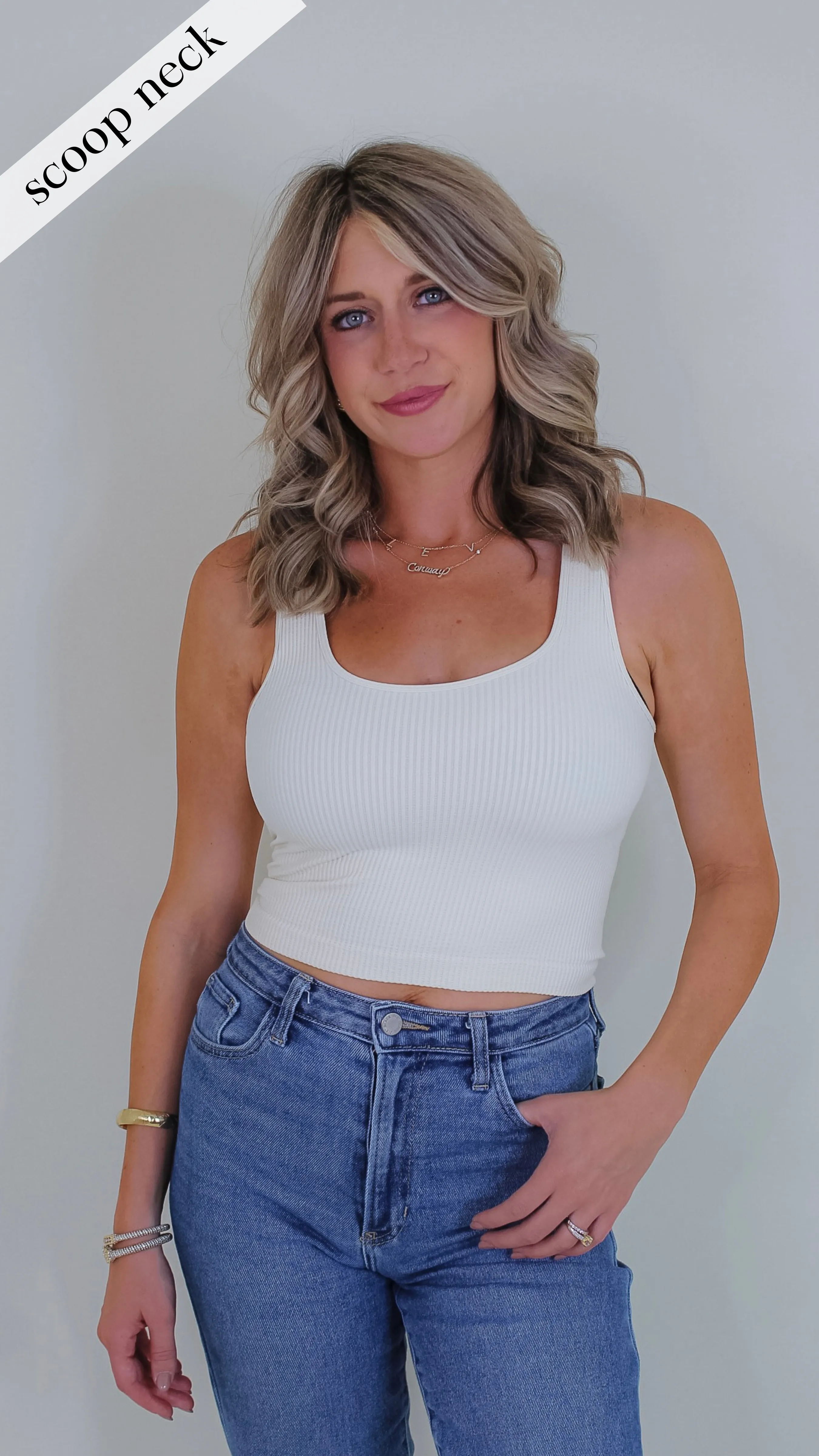 Mave Ribbed Tank - Butter Cream