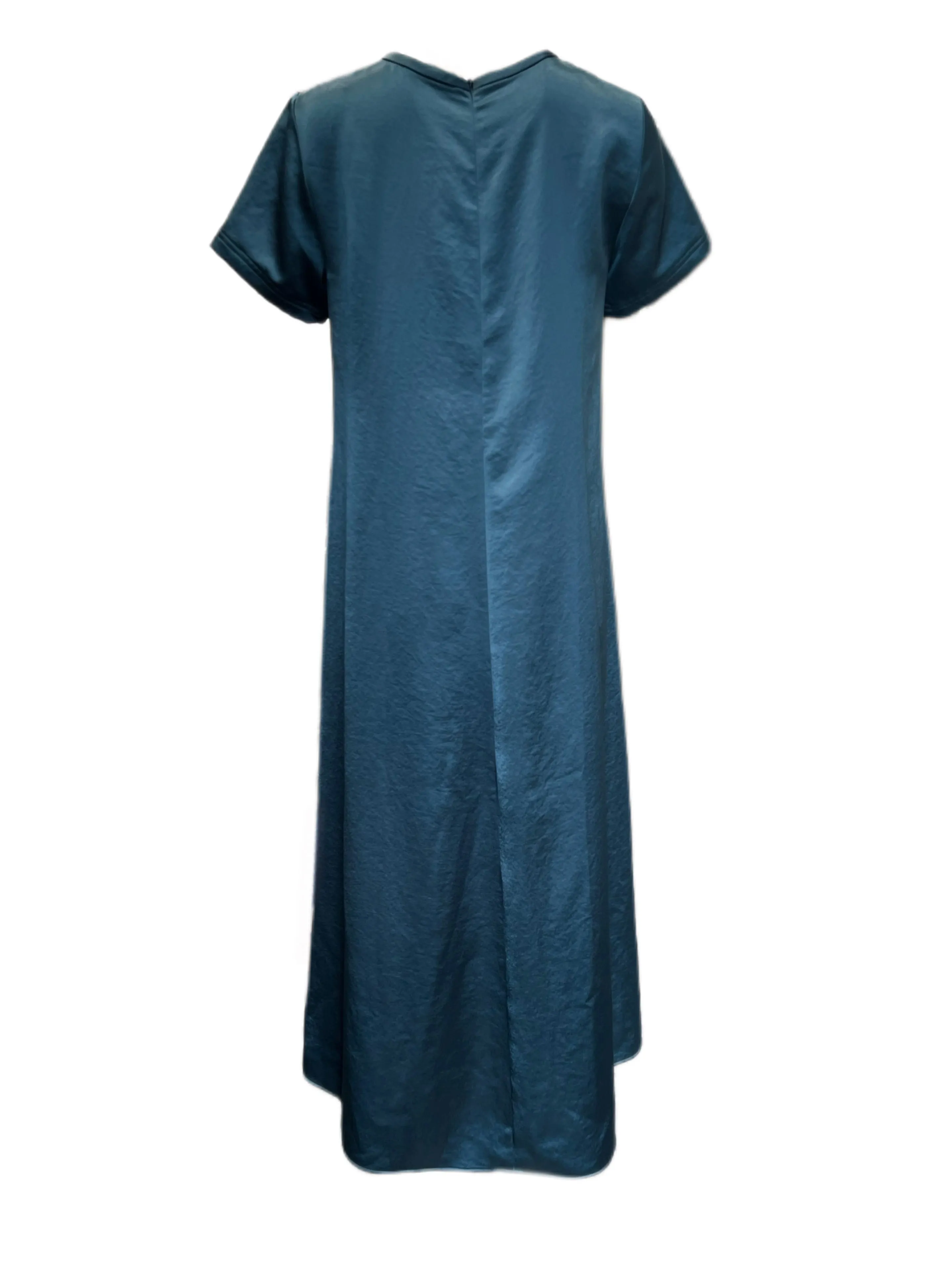 Max Mara Women's Blue Maga Satin Shift Dress NWT
