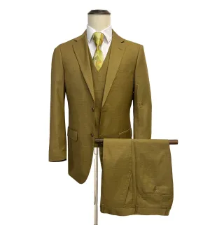 Mazari Modern Fit Vested Suit - Paris Mustard 6100