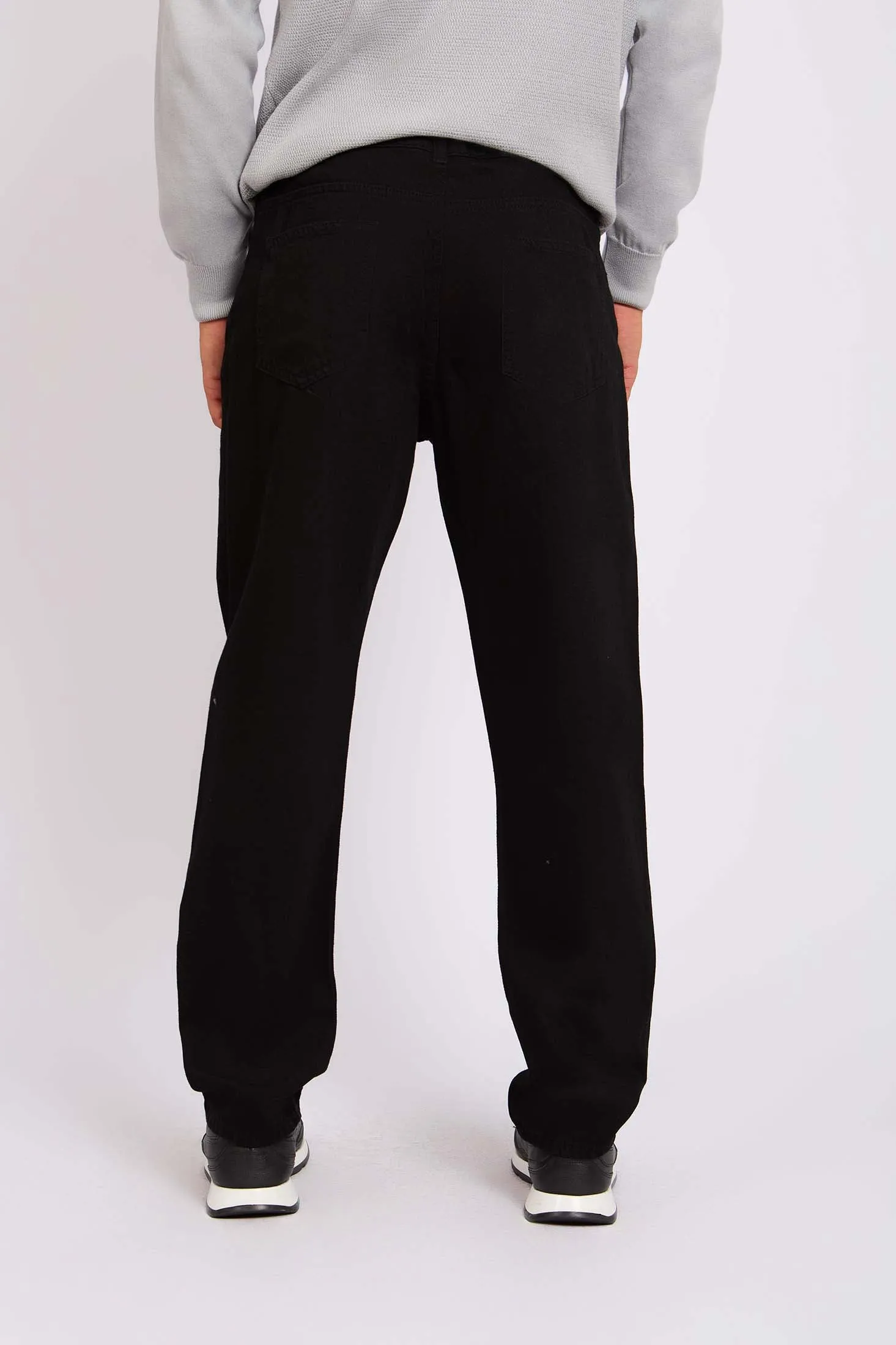 Men Relaxed Fit Denim Pant Black