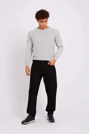 Men Relaxed Fit Denim Pant Black