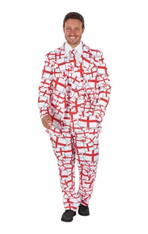 Mens St George England Flag Suit