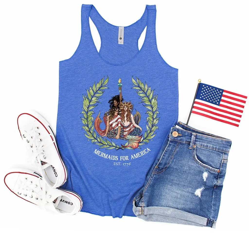 Mermaids For America Racerback Tank