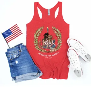 Mermaids For America Racerback Tank