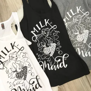 Milk Maid Breastfeeding Racerback Tank Top / Mermaid Tanks