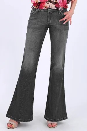 MISS PINKI Faith Flare Jeans in black