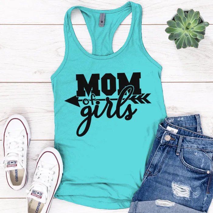 Mom Of Girls Arrow Premium Tank Top