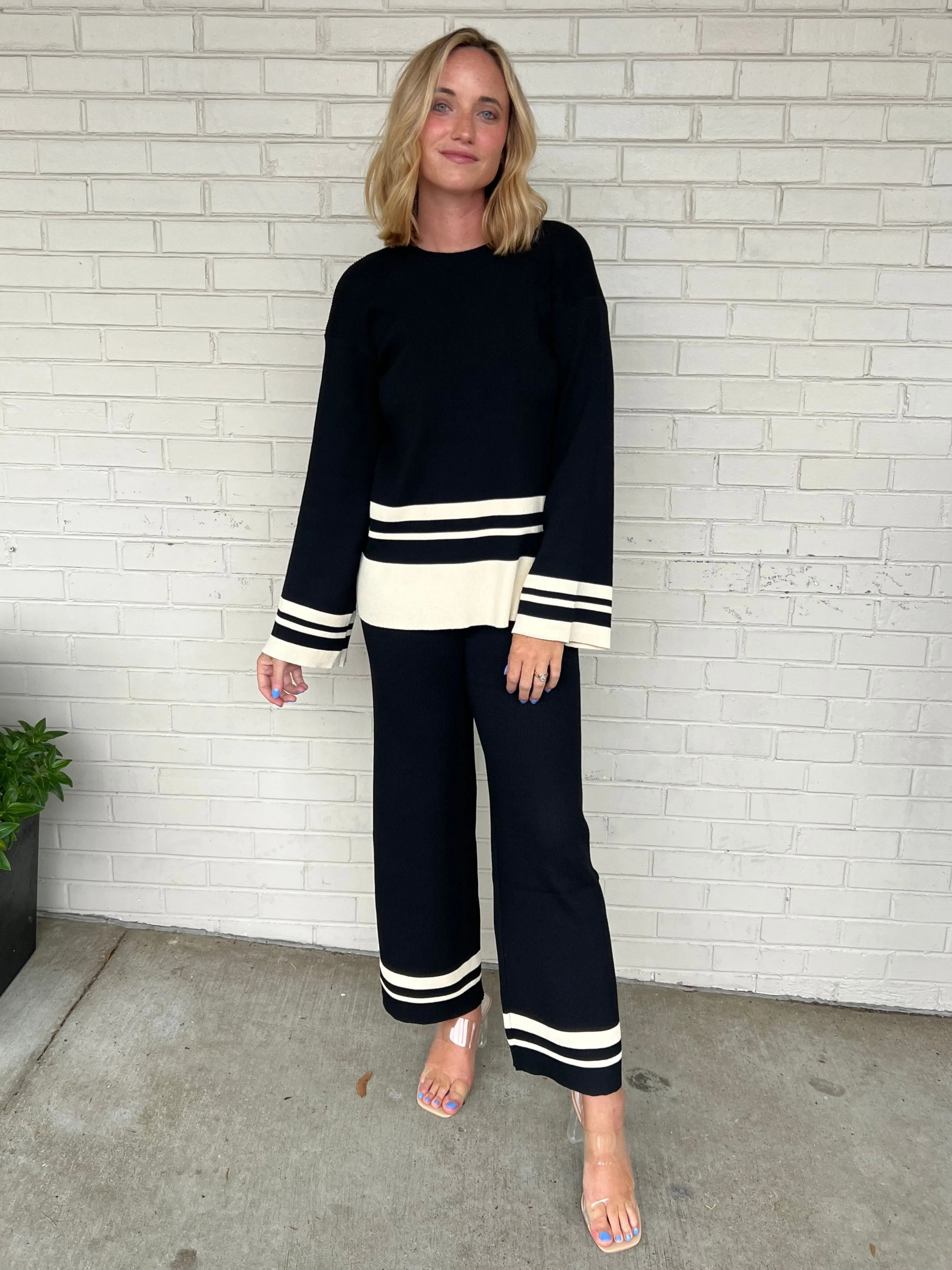 Mood Shift Stripe Detail Top