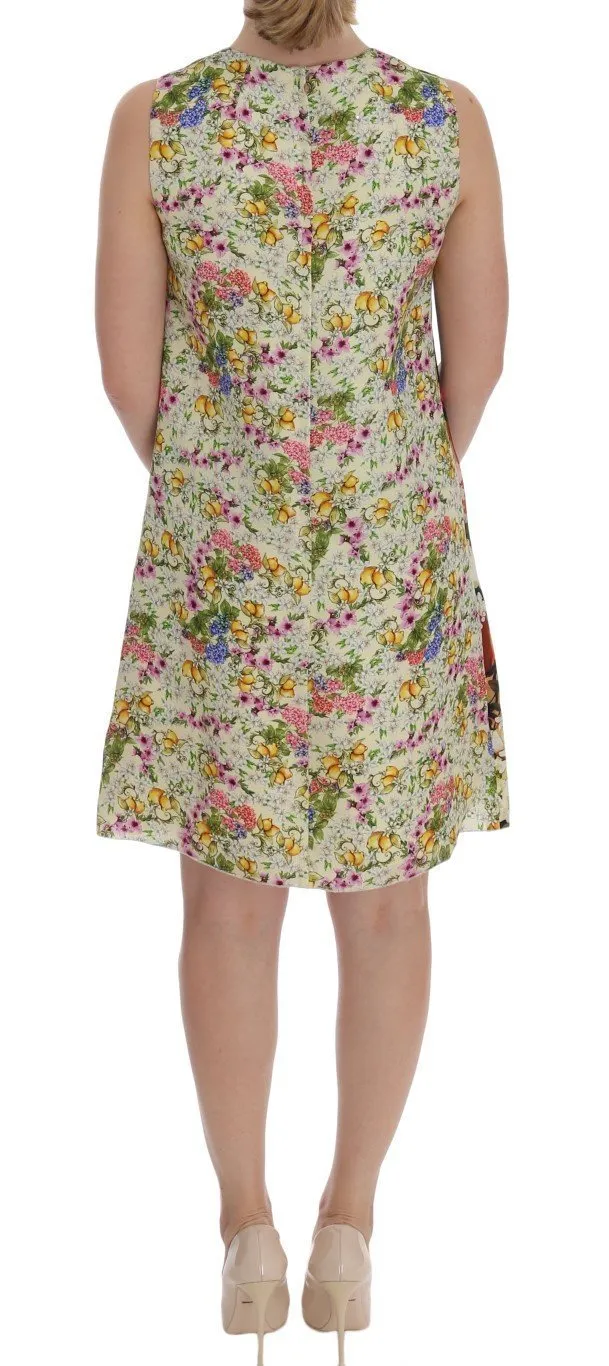 Multicolor SANREMO Shift Silk Dress