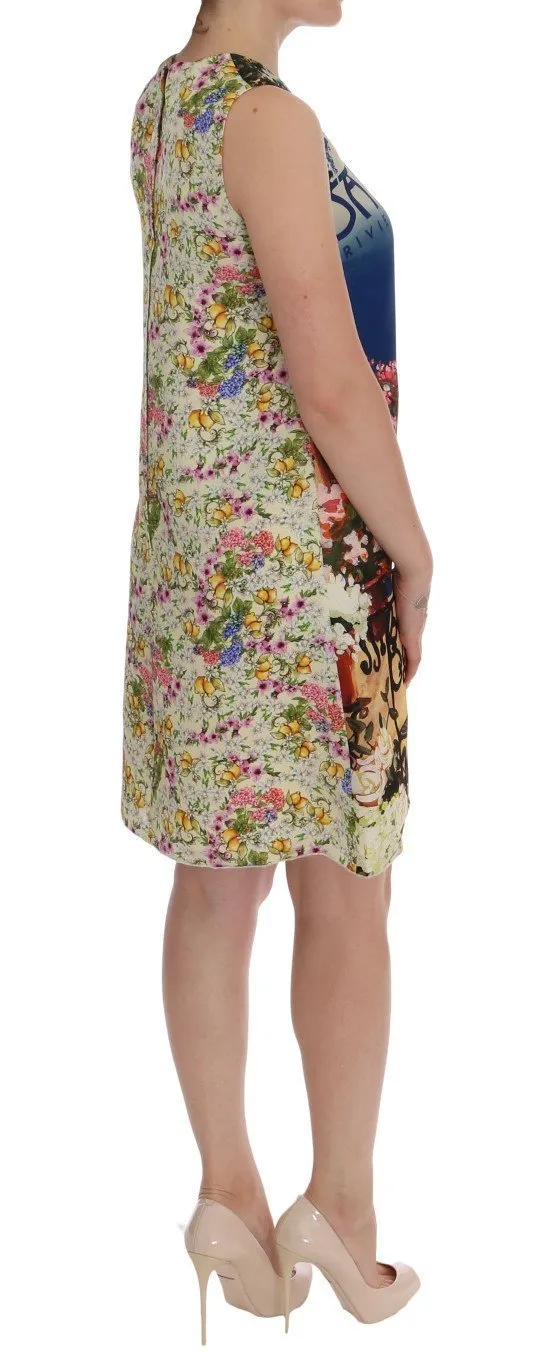 Multicolor SANREMO Shift Silk Dress