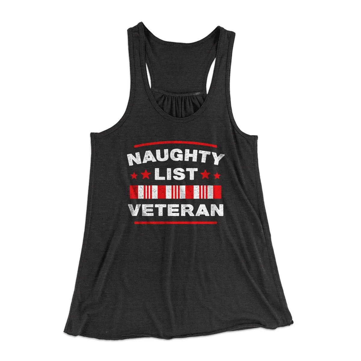Naughty List Veterans Women's Flowey Racerback Tank Top