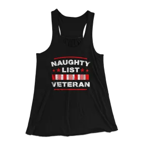 Naughty List Veterans Women's Flowey Racerback Tank Top