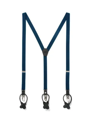 Navy Knight - Skinny Navy Suspenders