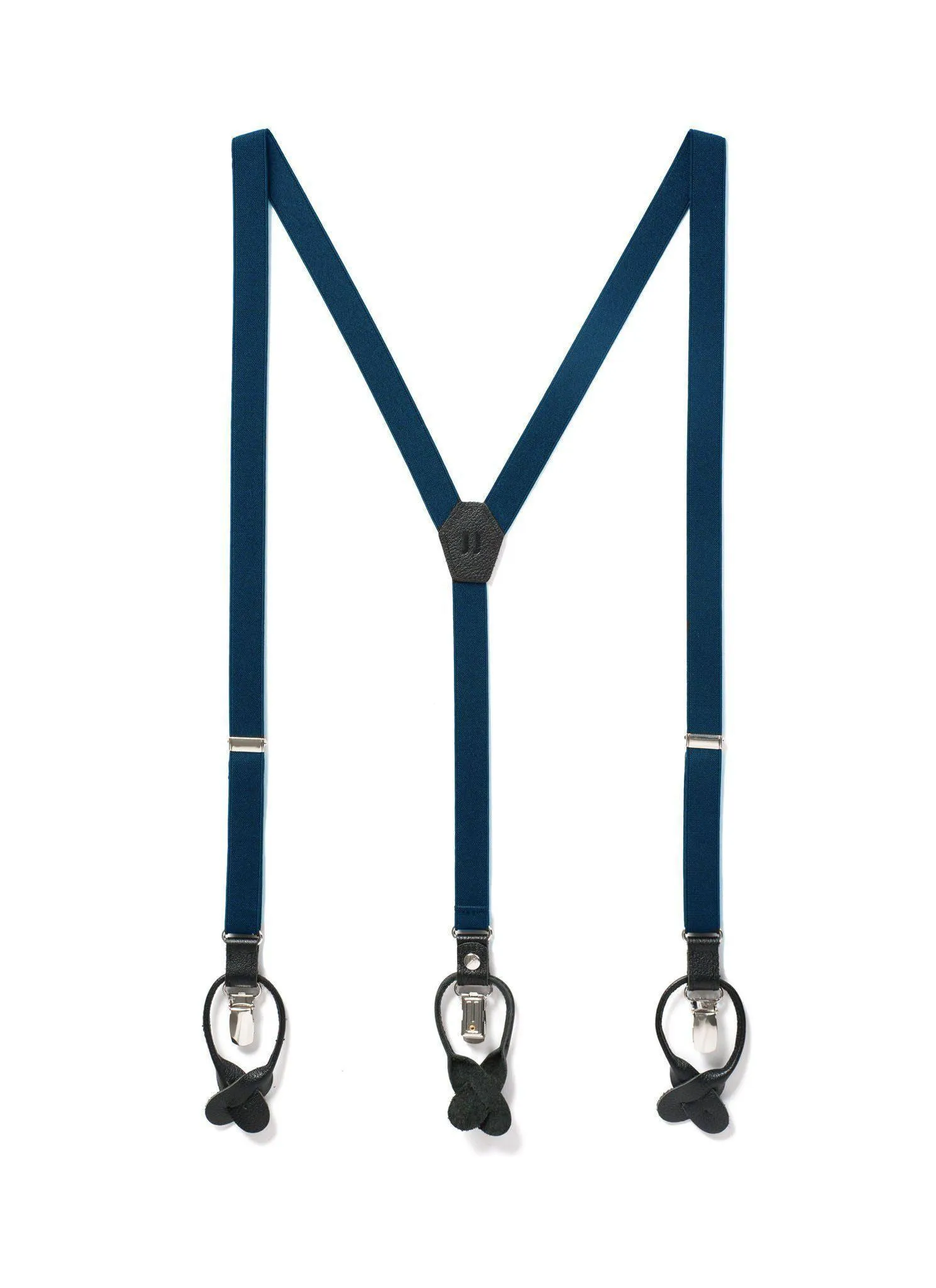 Navy Knight - Skinny Navy Suspenders