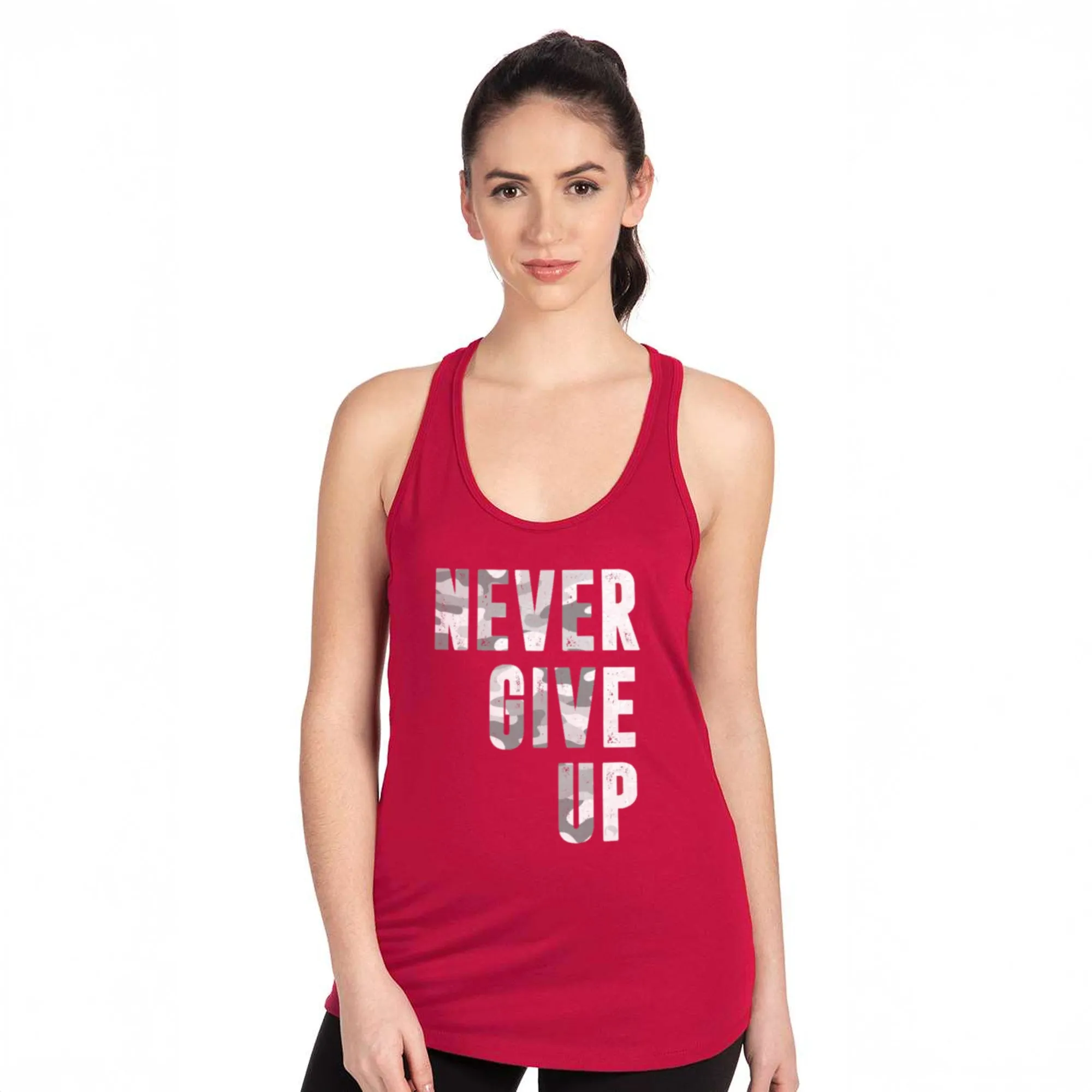 Never Give up Racerback Tank Top