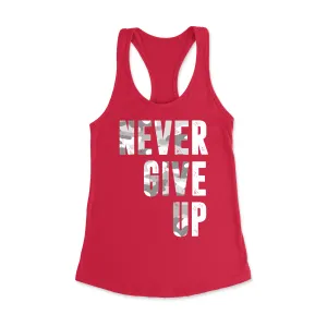 Never Give up Racerback Tank Top