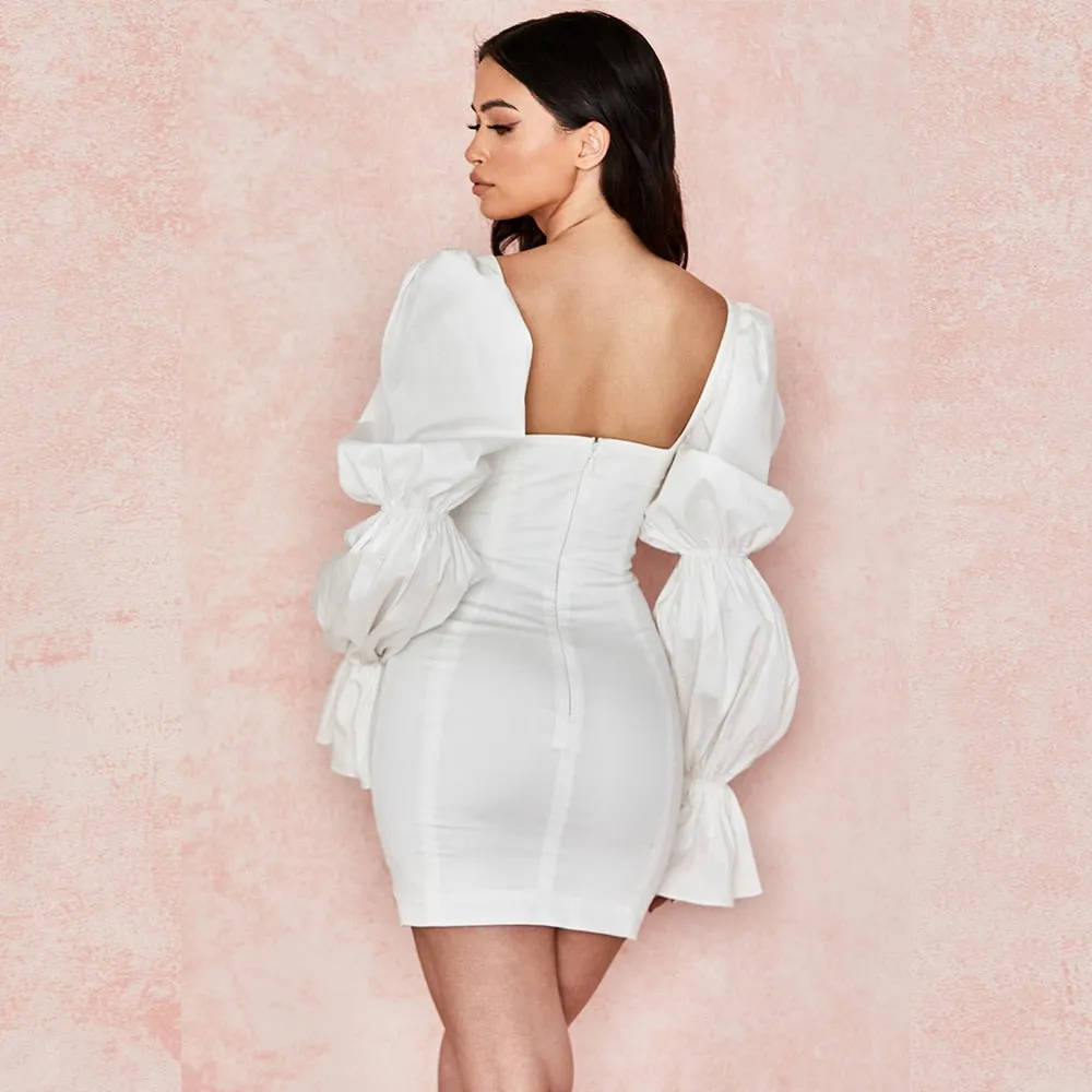 New Arrivals White Bodycon Dress Mini Club Party Dress