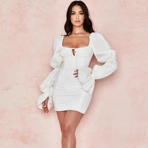 New Arrivals White Bodycon Dress Mini Club Party Dress