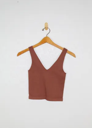Nikibiki V Neck Ribbed Crop Top
