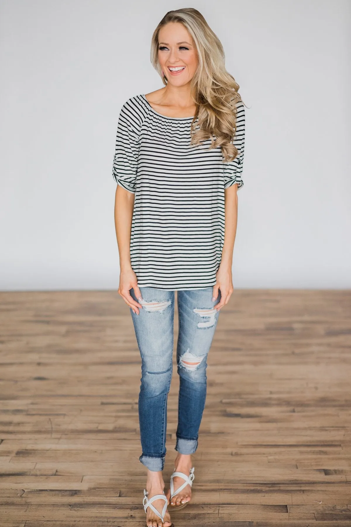 Off the Record Striped Top