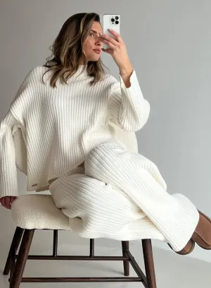 Off-White Rib Knit Sweater