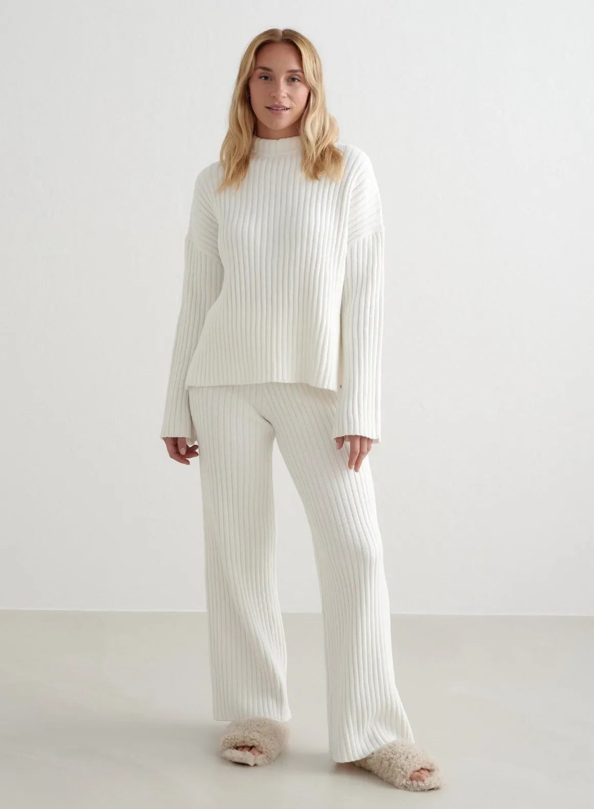Off-White Rib Knit Sweater