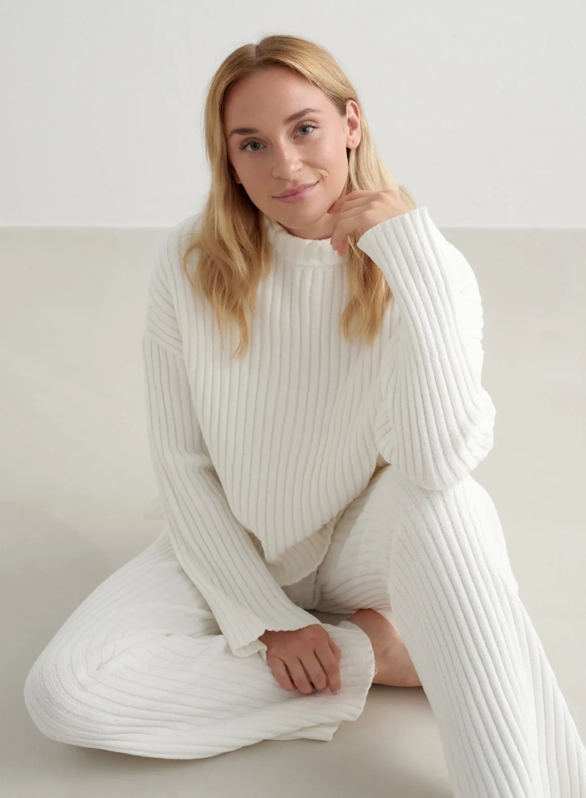 Off-White Rib Knit Sweater