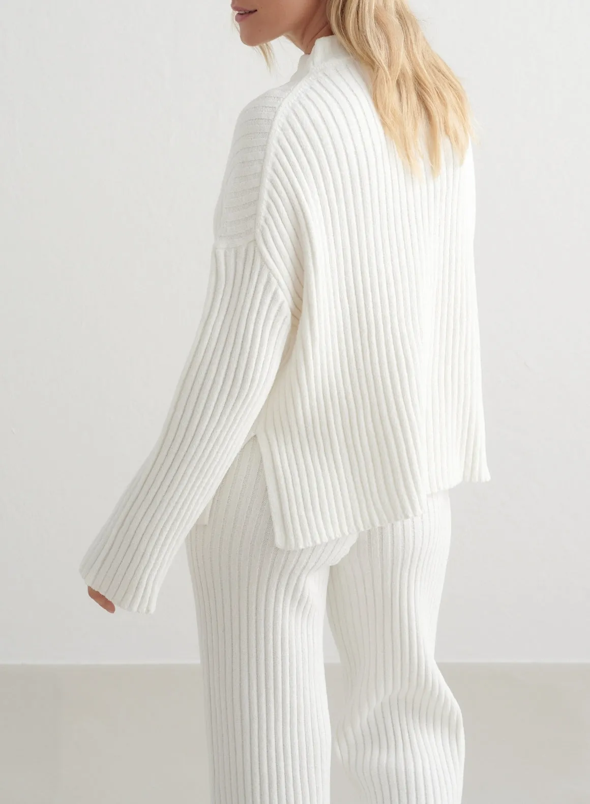 Off-White Rib Knit Sweater
