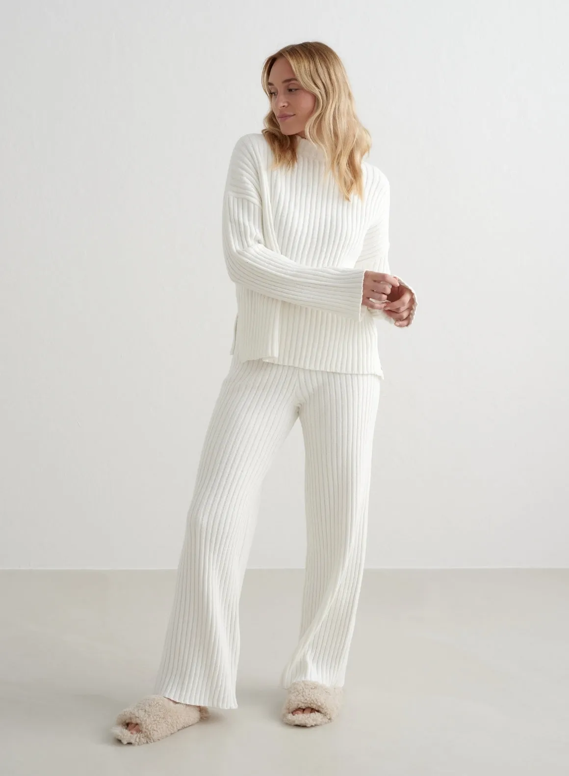 Off-White Rib Knit Sweater