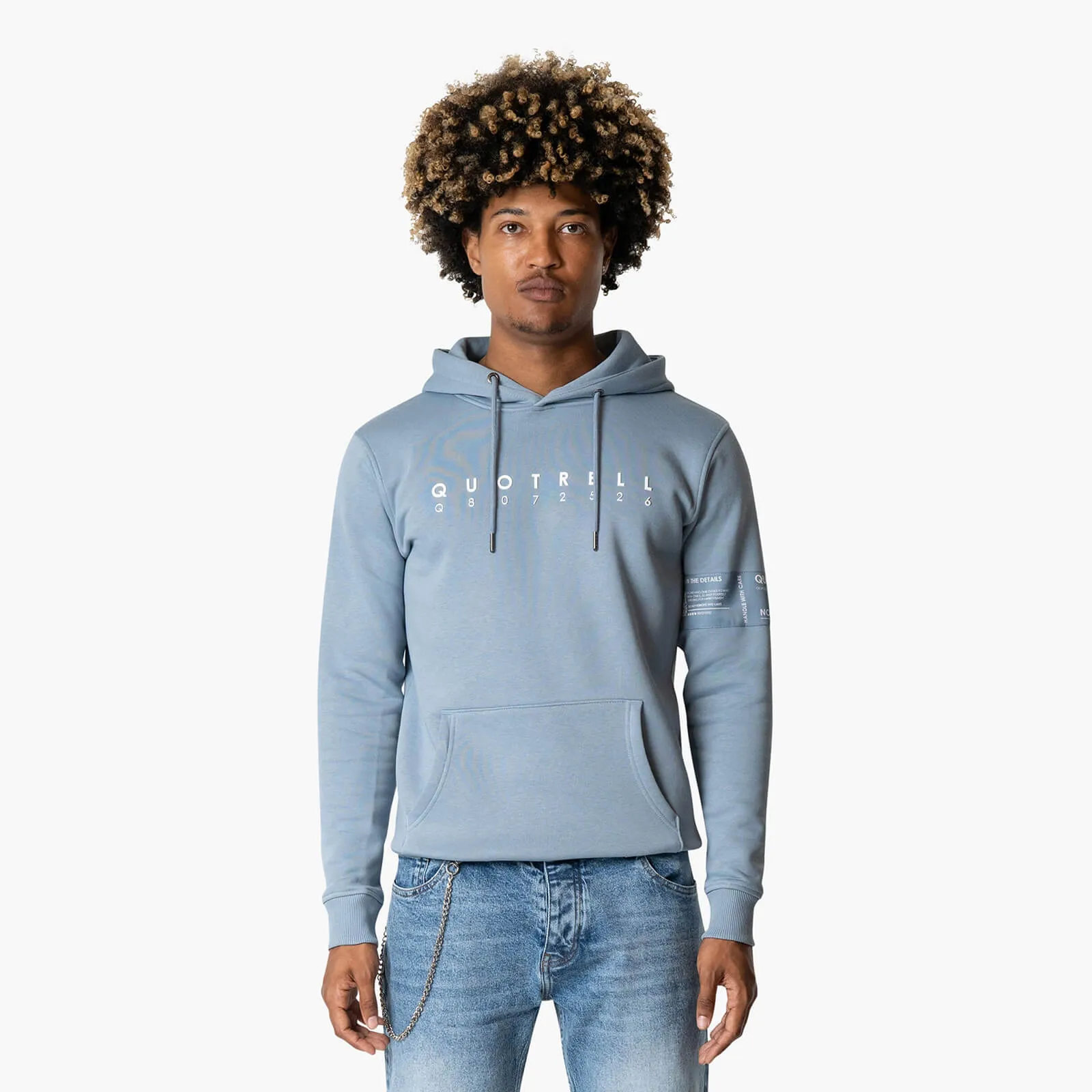 OMEGA HOODIE | MUTED BLUE/WHITE