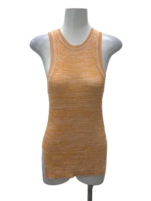Orange Ribbed Tank Top