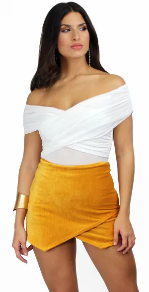Out All Night Drape Off-Shoulder Bodysuit