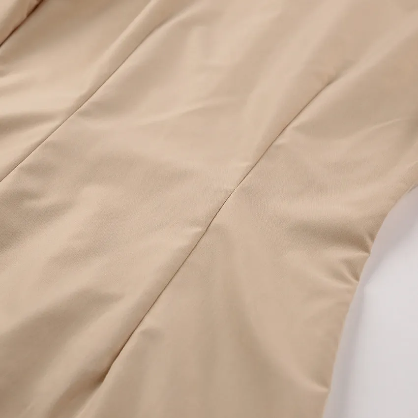Party Zipper Lantern Sleeve Round Neck Bodycon Mini Dresses