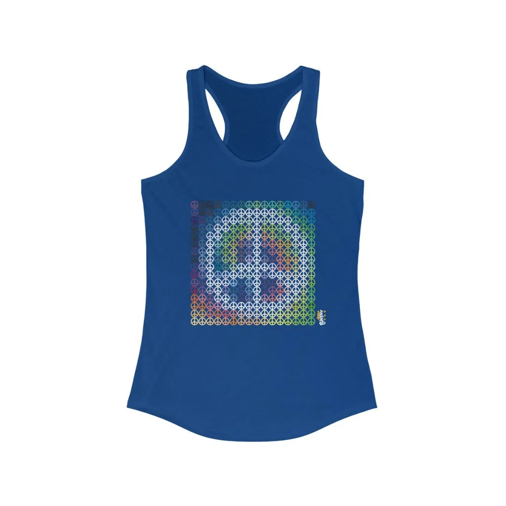 Peace From a Distance - Womens Racerback Tank Tops