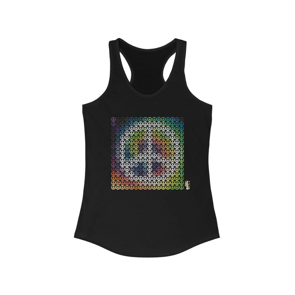 Peace From a Distance - Womens Racerback Tank Tops