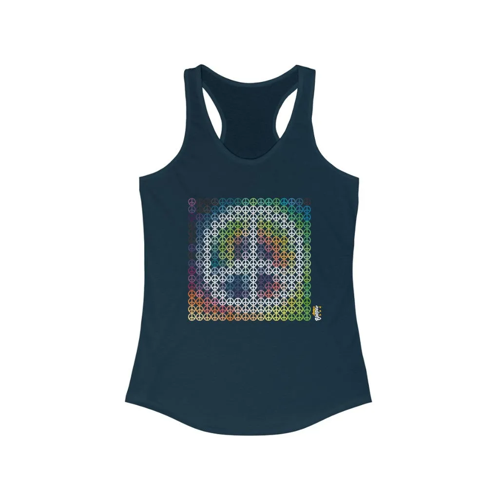 Peace From a Distance - Womens Racerback Tank Tops