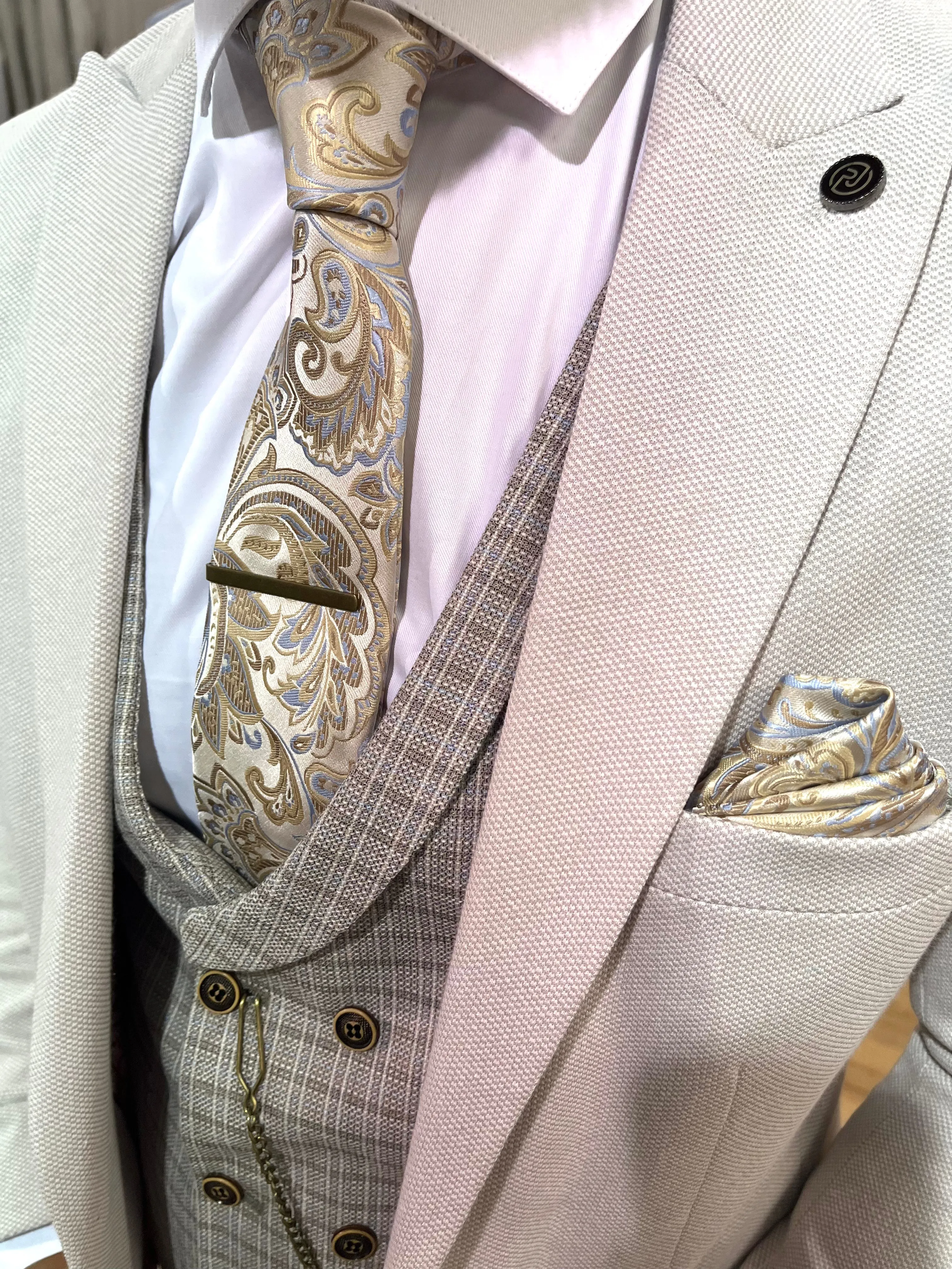 Pele - Stone 3 Piece Suit